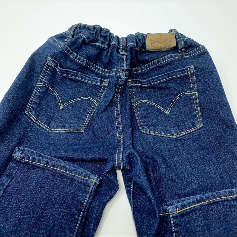 Levis 711 Dark Wash Jeans Youth Size 16 Skinny Fit Adjustable Comfort Waist - Picture 6 of 11